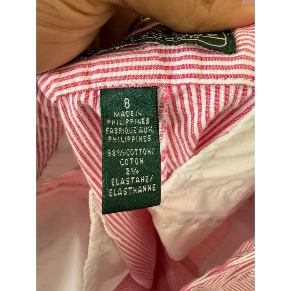 Ralph Lauren Active Pinstripe Bermuda Shorts Size 8 - Picture 4 of 4